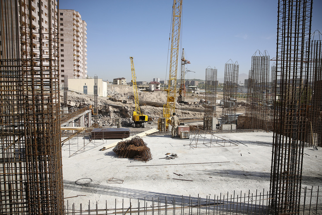 Construction site of educational-sport complex