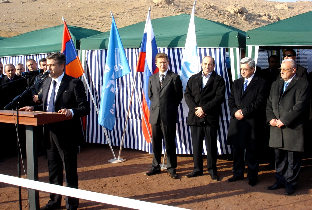 During the opening ceremony of Armenian part of gas pipeline «Iran-Armenia»