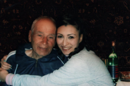 Hero of the Soviet Union with his granddaughter Inna, April 23, 2007, Yerevan